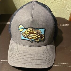The Classic Gray and Blue Fish Cap